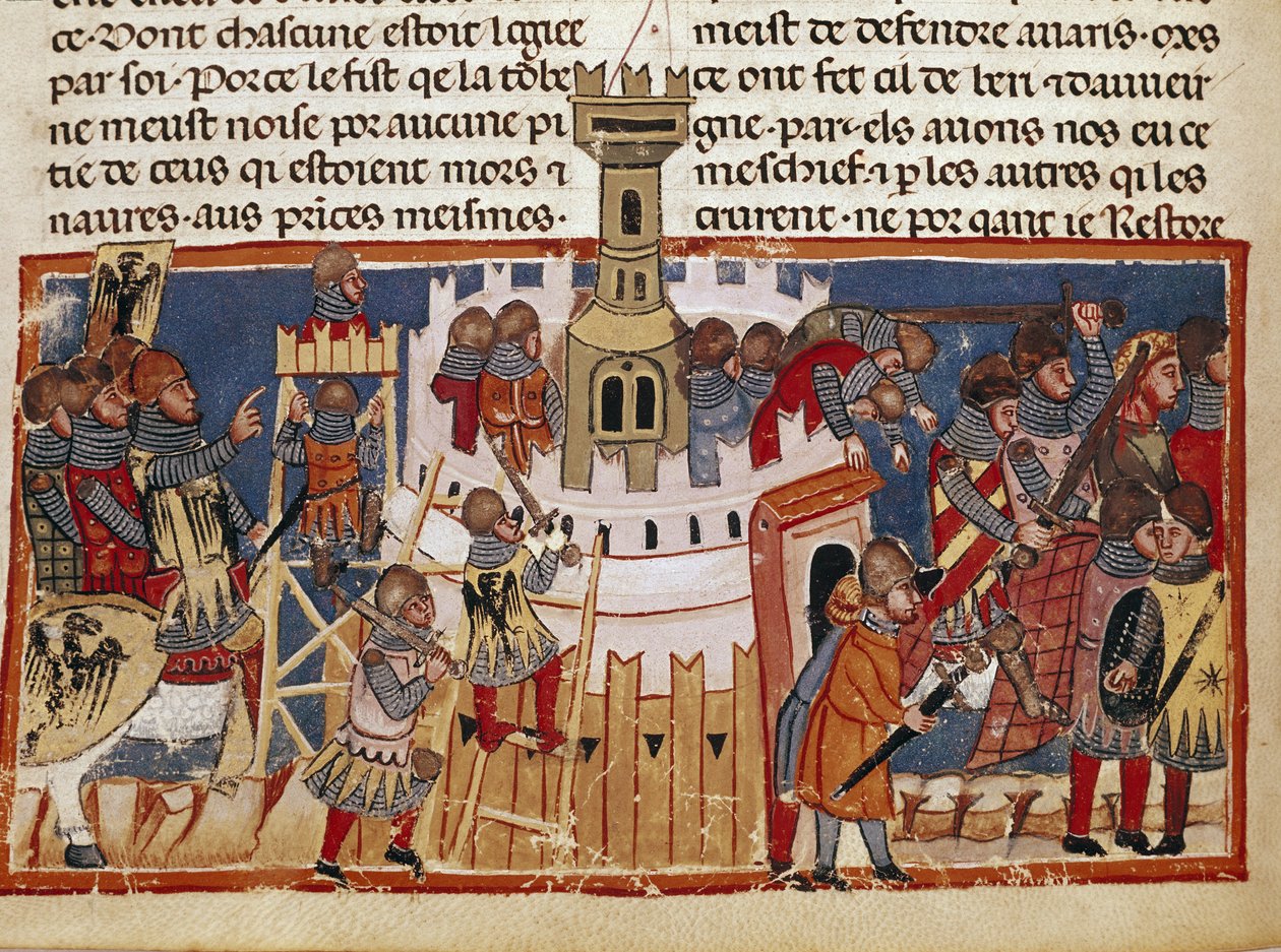 A construção de uma fortaleza (miniatura de Unknown artist