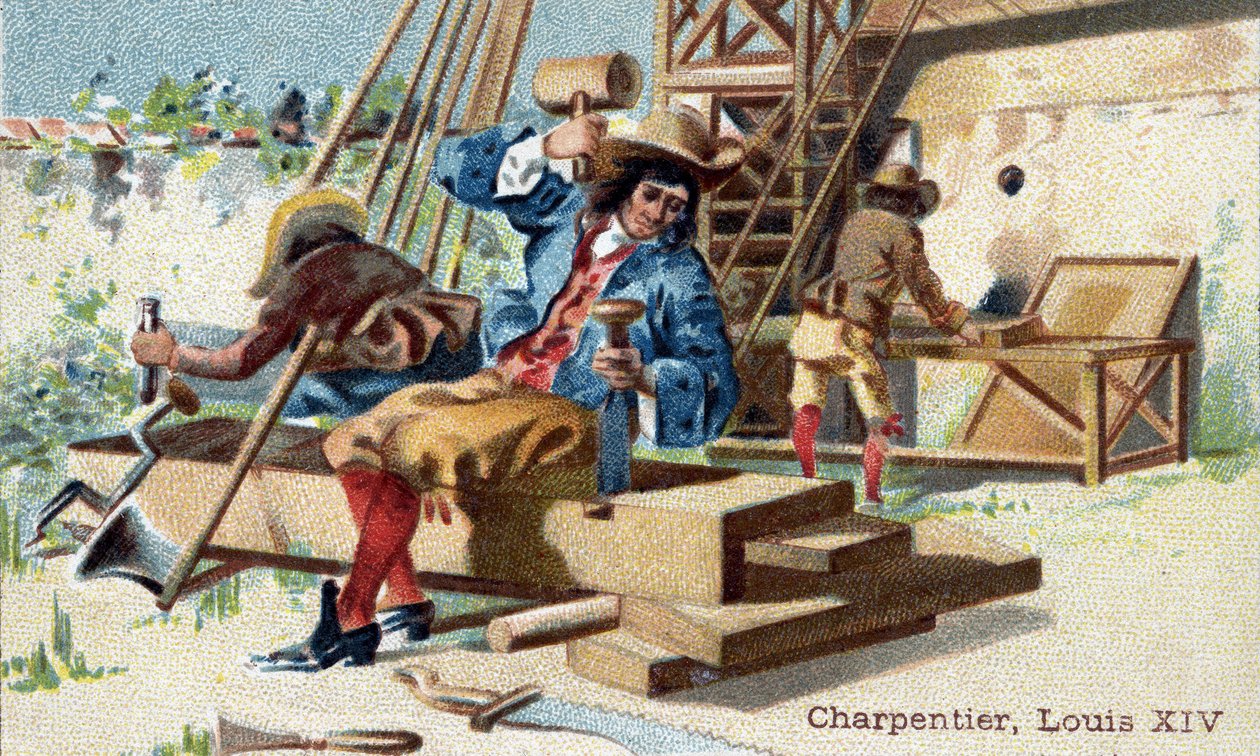 O ofício de carpinteiro no início do século XVIII. de Unknown artist
