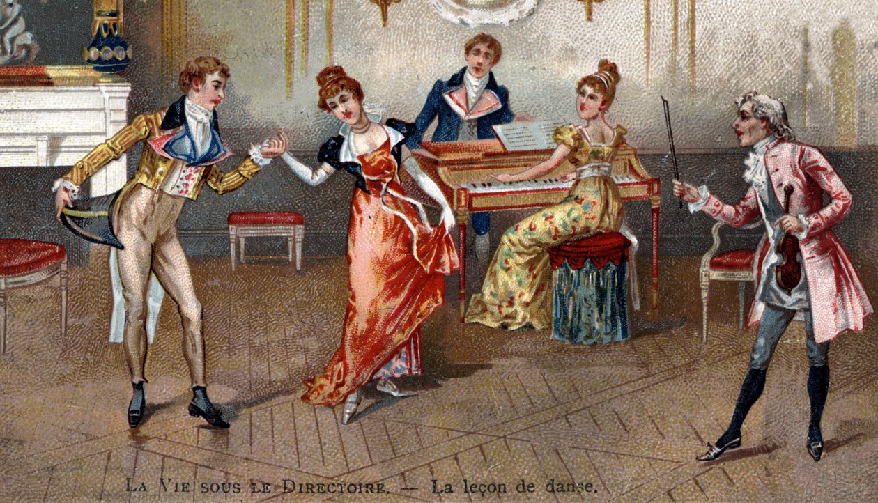 A aula de dança no final do século XVIII de Unknown artist