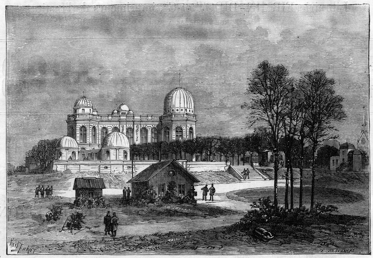 A expansão do Observatório de Paris em 1883 de Unknown artist