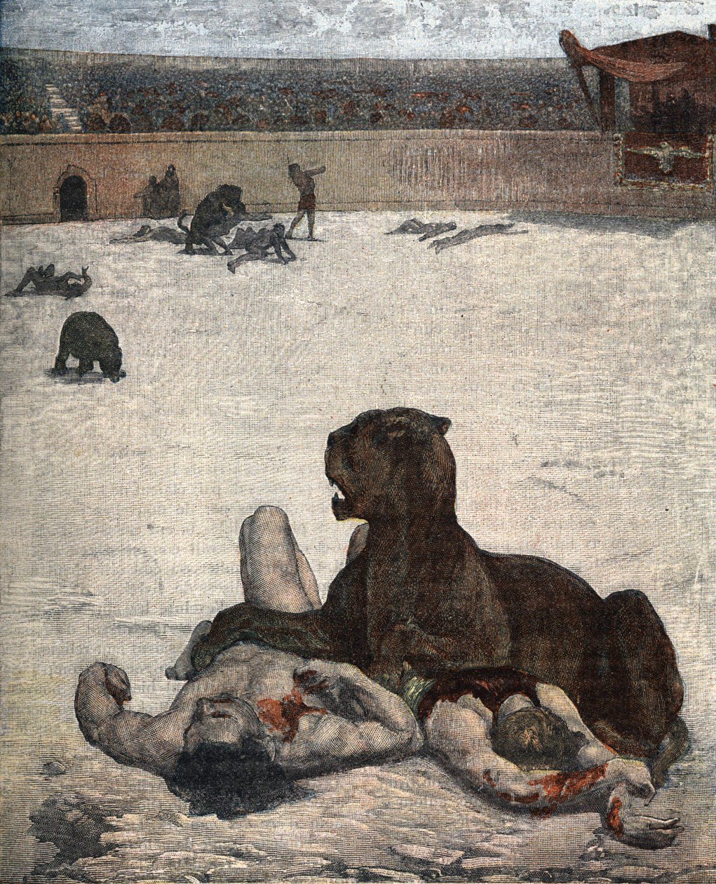 Os primeiros cristãos martirizados pelos romanos no século 1-2. de Unknown artist