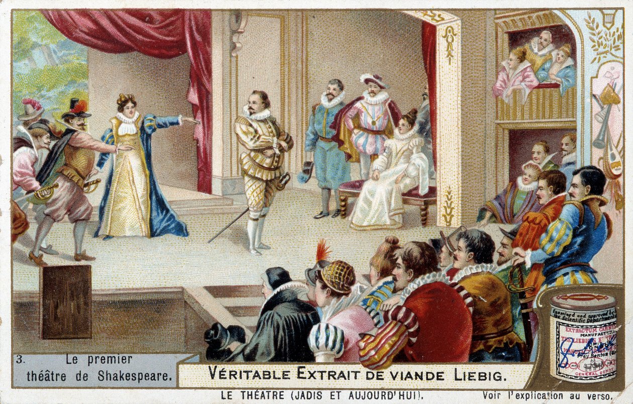 O primeiro teatro de Shakespeare no século XVI - chromo, final do século XIX de Unknown artist