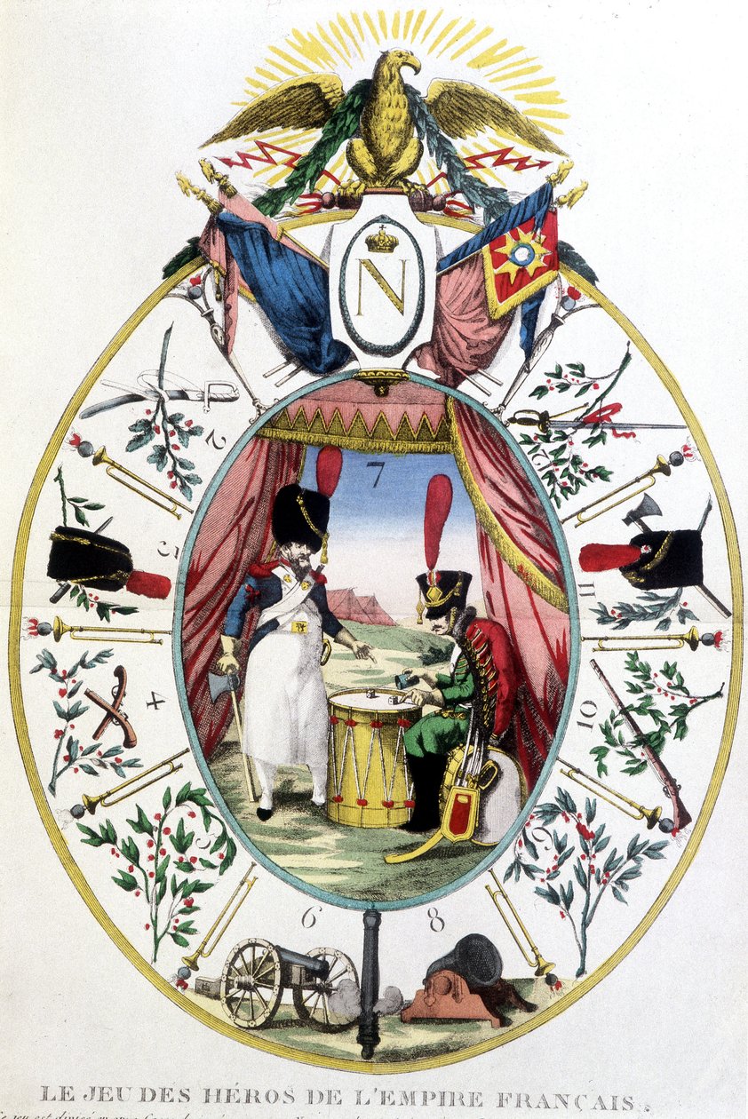 O jogo dos heróis do Império Francês, Deb. Século XIX de Unknown artist