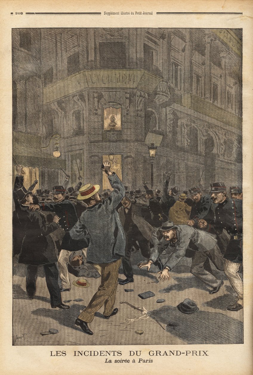 A luta geral continuou nas ruas de Paris à noite, reunindo os anarquistas que pensavam estar protegidos pelas palavras do Ministro do Interior Charles Dupuy (1851-1923) contra as forças da lei e da ordem. Estes problemas vão levar directamente e o de Unknown artist