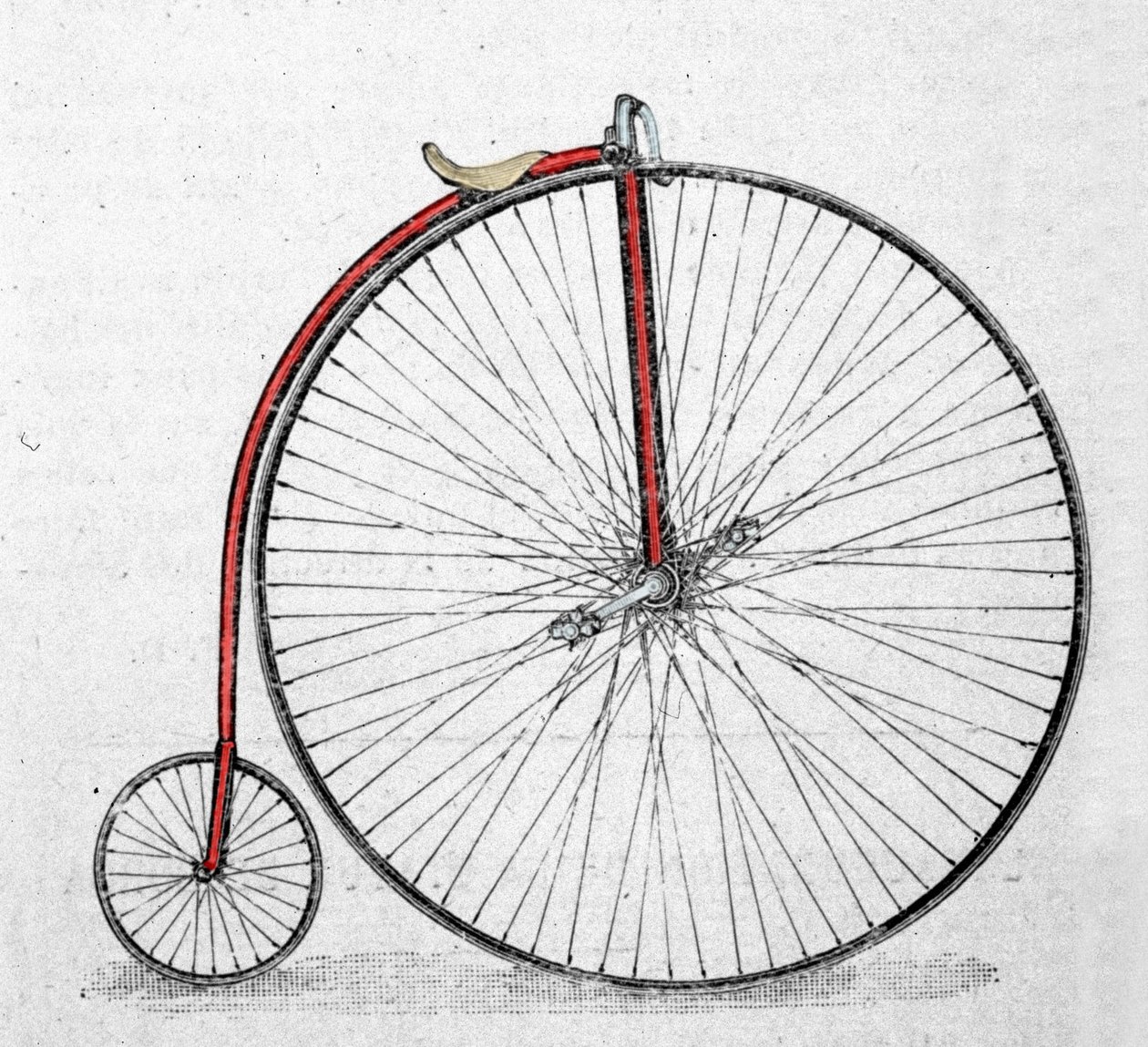 A grande bicicleta, ou grand bi (grand-bi), foi inventada entre 1865 e 1870. de Unknown artist