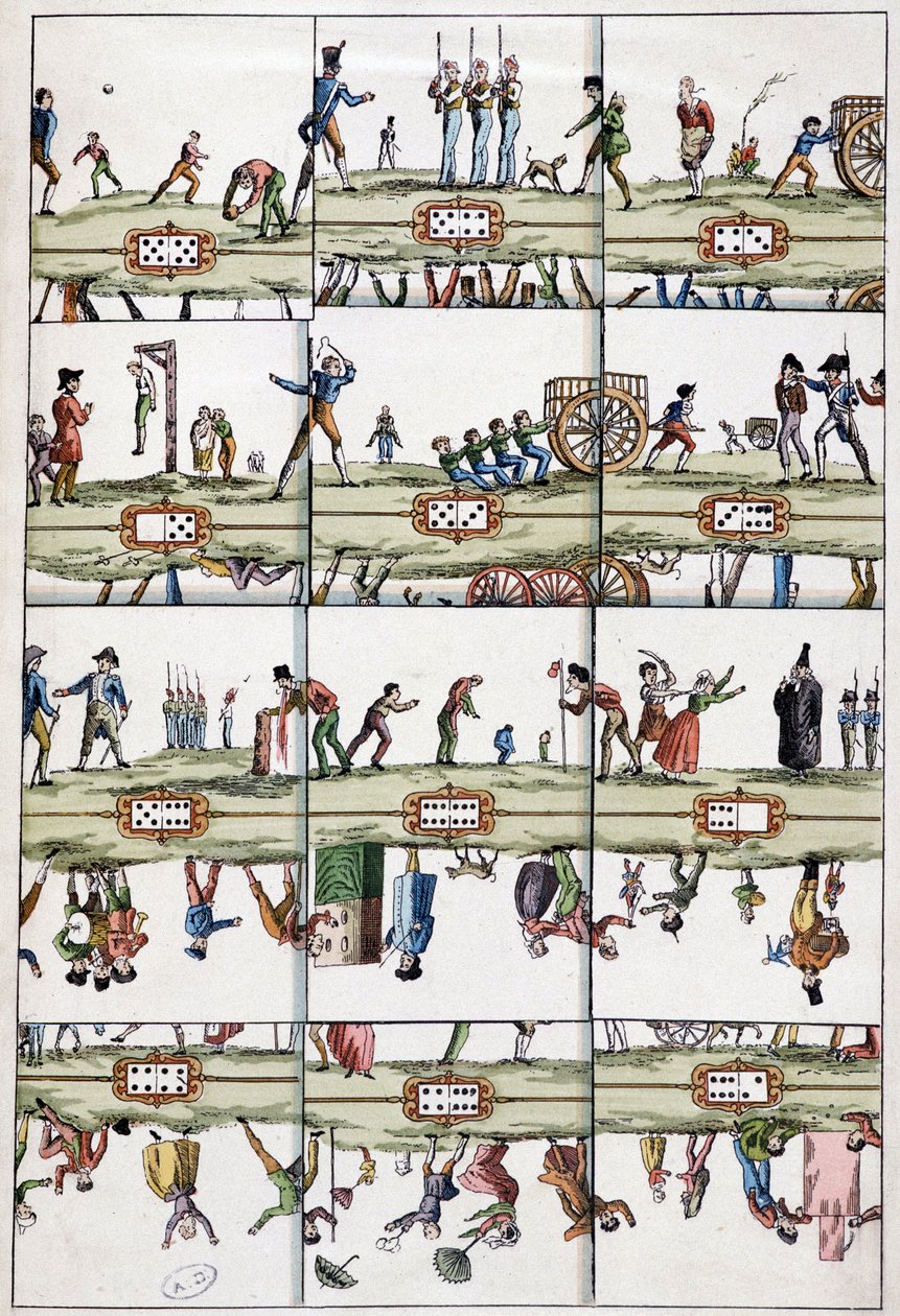 O domino-mapa ilustrado - Arts Déco, n.d. de Unknown artist