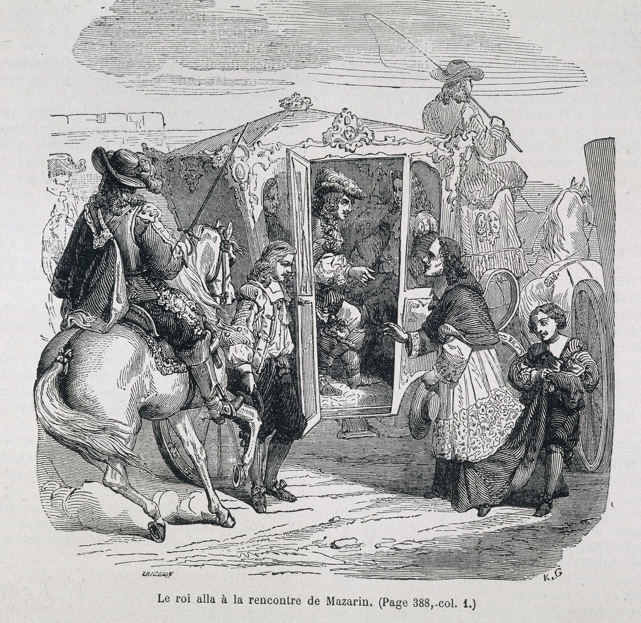 O rei foi ao encontro de Mazarin. de Unknown artist