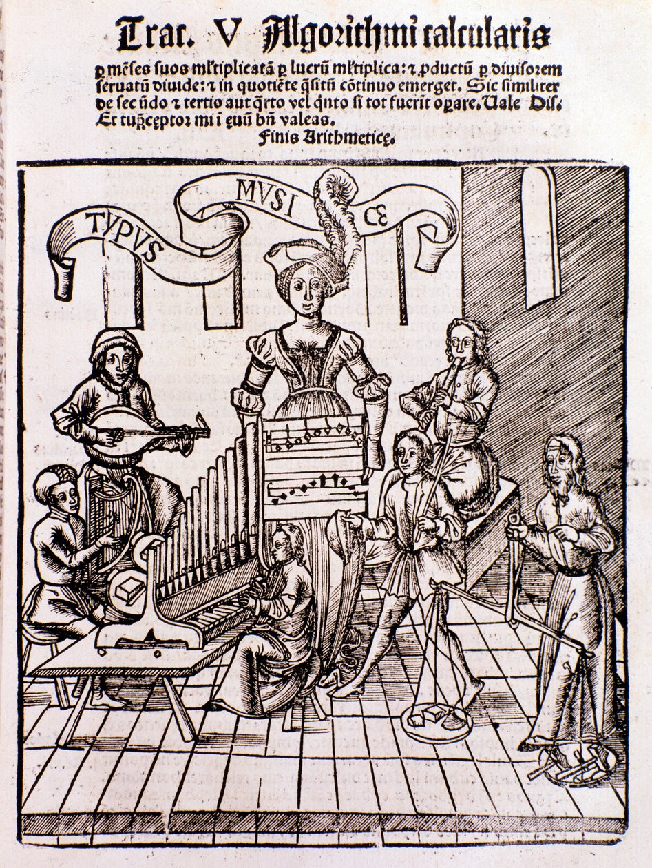 As artes liberais: A música (gravura de Unknown artist