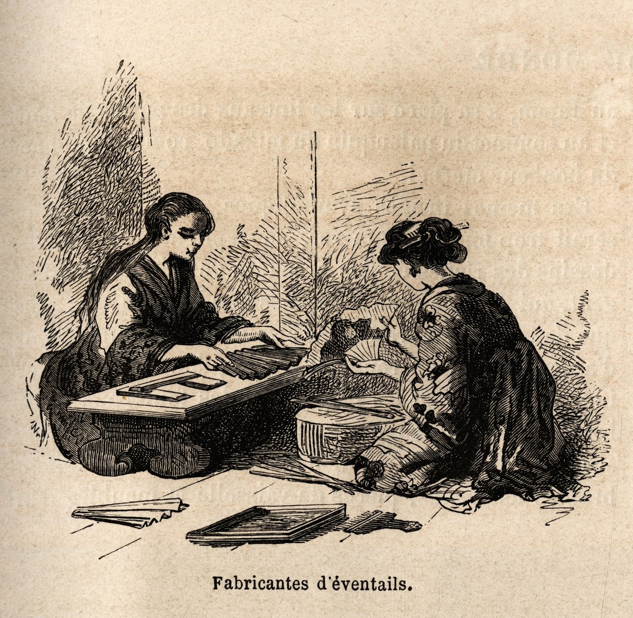 O fabrico de malefícios. Gravura para ilustrar a viagem ao Japão em 1863-1864, de Aime Humbert, ministro da Confederação Suíça, no "Le tour du monde, nouveau journal des voyages", publicado sob a direção de Edouard Charton de Unknown artist
