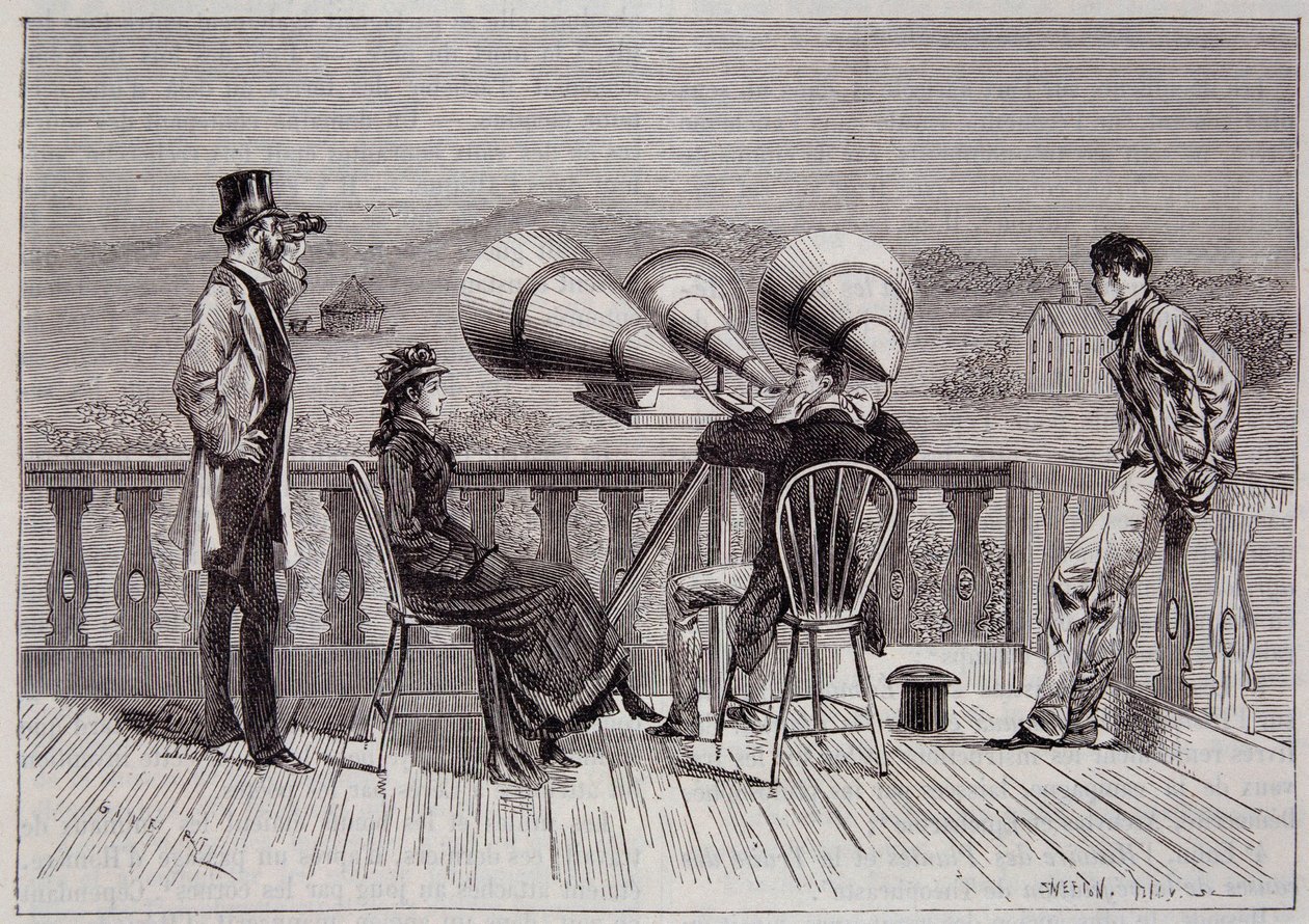 O megafone de Thomas Edison - em "La Nature" 1878 de Unknown artist