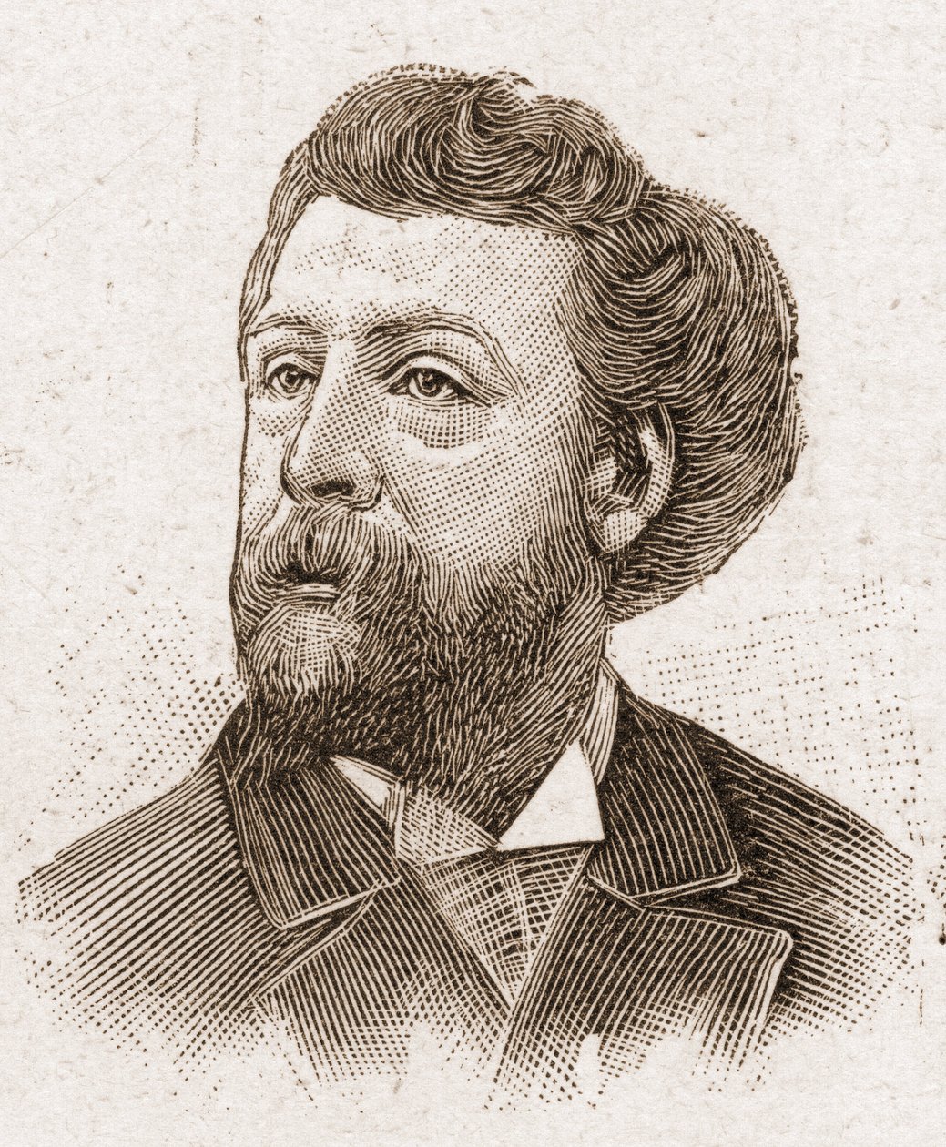 Os membros da Academia Francaise em 1895: retrato de Edouard Pailleron (1834-1899), poeta e dramaturgo francês. de Unknown artist