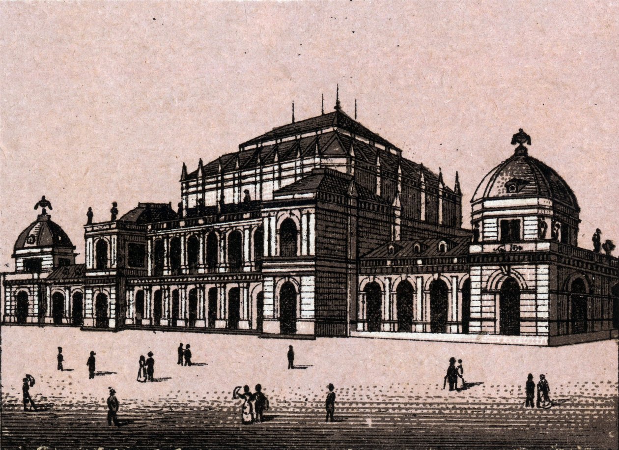 A nova bolsa de Frankfurt, Alemanha (Frankfurt, Alemanha) em "The world illustrates 168 views" Sem data (final do século XIX) de Unknown artist