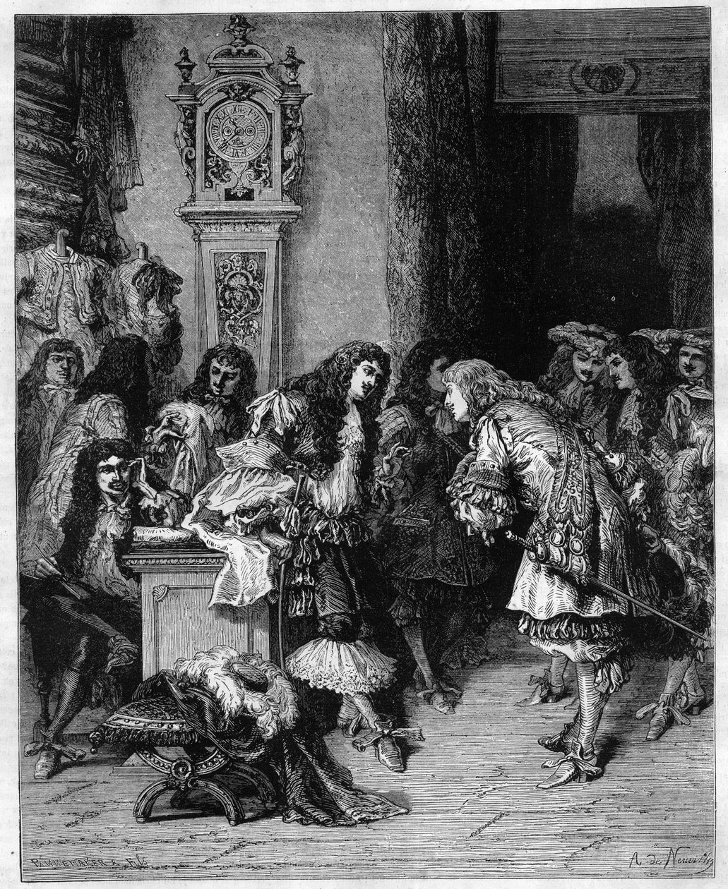 O dramaturgo Moliere (Jean Baptiste (Jean-Baptiste) Poquelin de Unknown artist