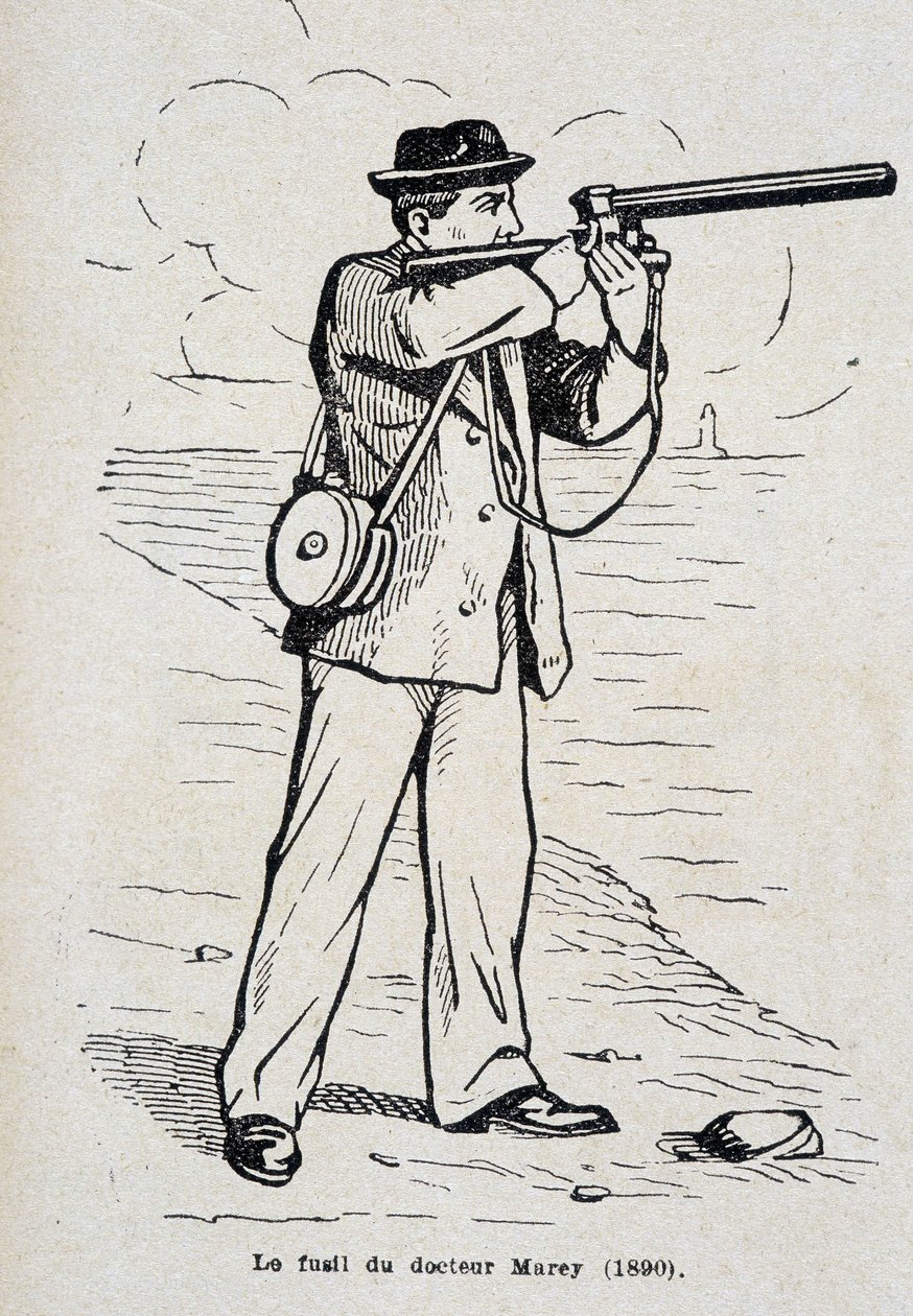 A espingarda do Dr. Etienne Jules (Etienne-Jules) Marey (1890) de Unknown artist