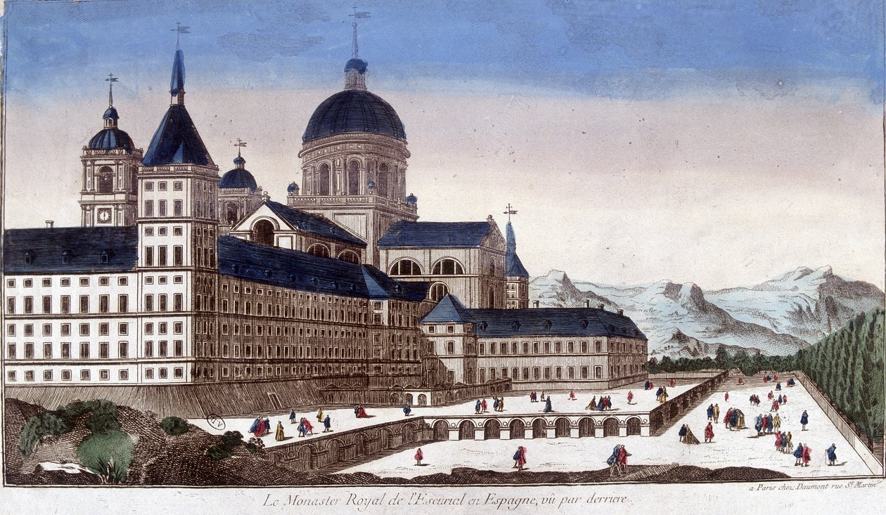 O mosteiro real do escurial (Escorial) em Espanha, visto por trás. de Unknown artist