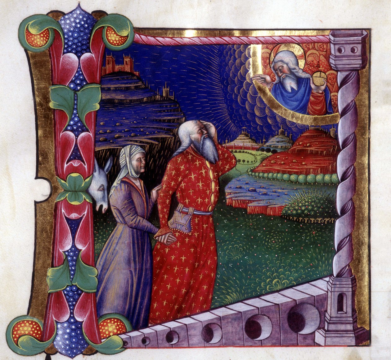O sacrifício de Noé. Antifonário do século XV. Biblioteca de Lodi de Unknown artist