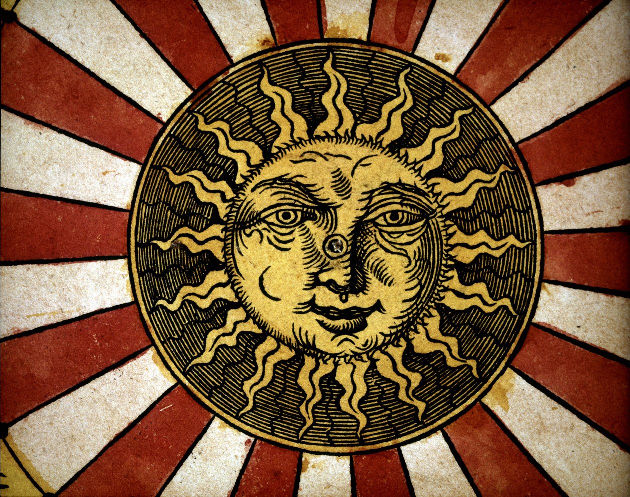 O sol - em "Astronomicon caesarum", tratado do século XVI. de Unknown artist