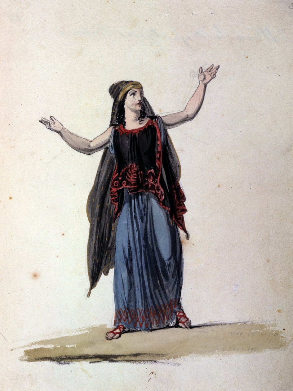 A bruxa Medeia após o ciclo de Argonautas. Desenho do século XIX. de Unknown artist