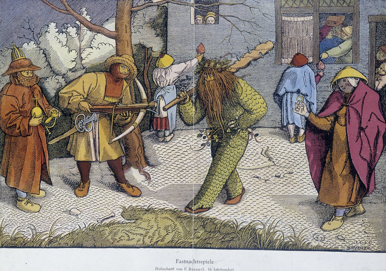 Jogos Teatrais: Dia de Carnaval - reprovação de um doc sobre madeira de breughel de Unknown artist