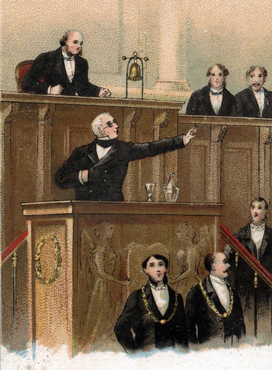 Só resta uma falha em cometer Adolphe Thiers (1797-1877) ao corpo legislativo, prevendo os acontecimentos de 1870, 3 de Maio de 1866 (Adolphe Thiers falando numa câmara de reunião do corpo lÃ de Unknown artist