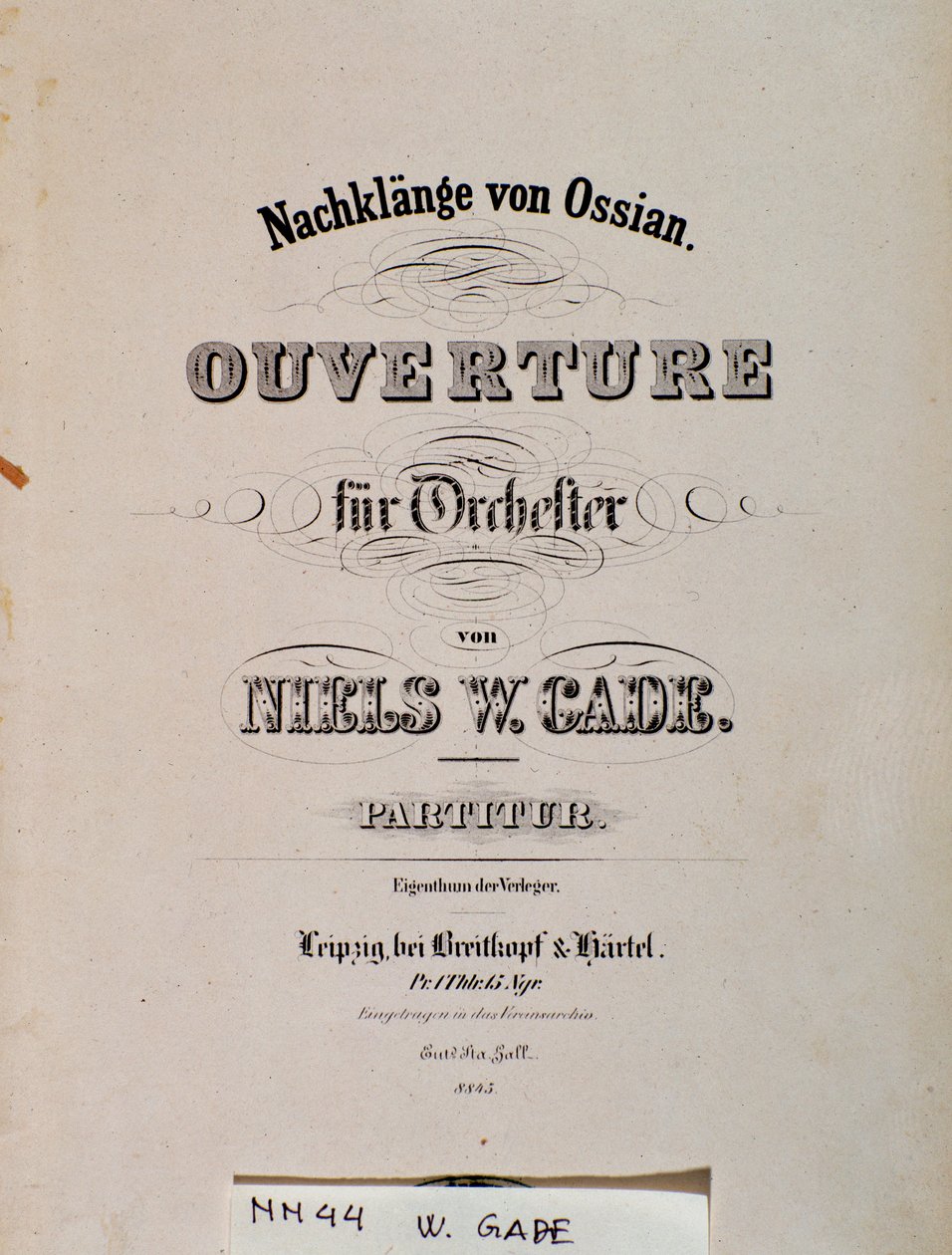 Página de título da partitura de Souvenirs D