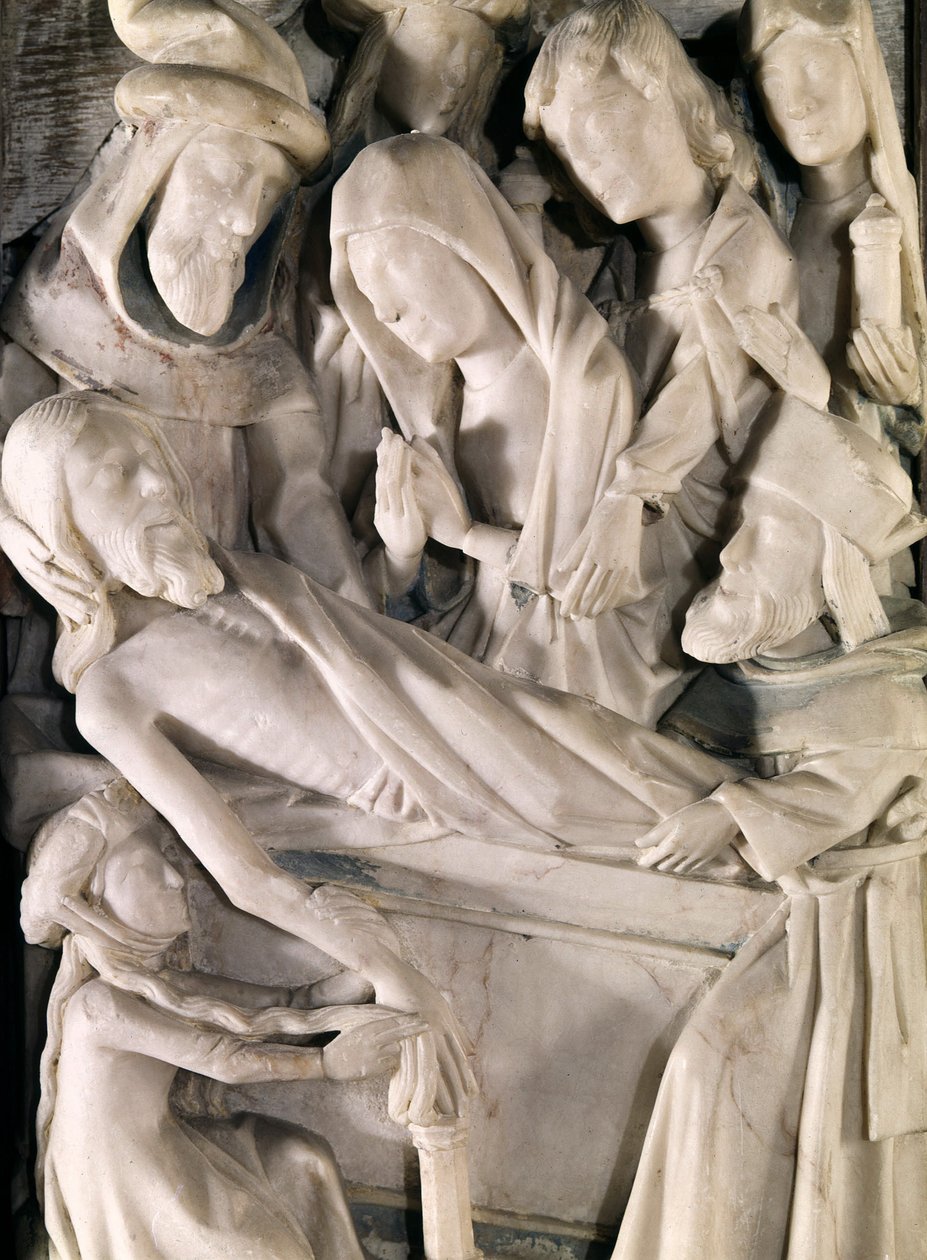 Túmulo de Cristo, detalhes do retábulo de Saint-Riquier de Unknown artist