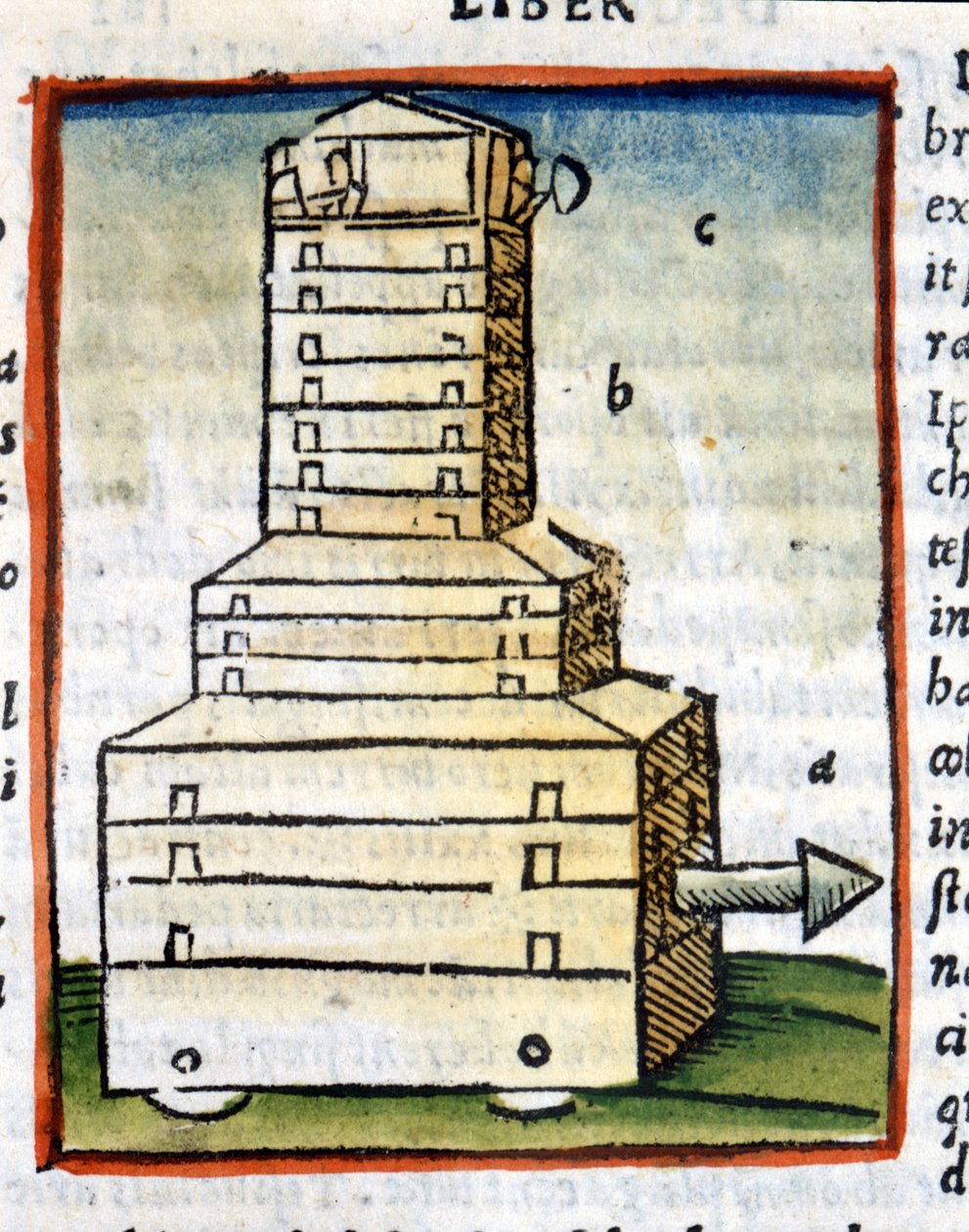 Tortoise, tanque - em "De architectura" de Vitruva a partir de 1630 de Unknown artist