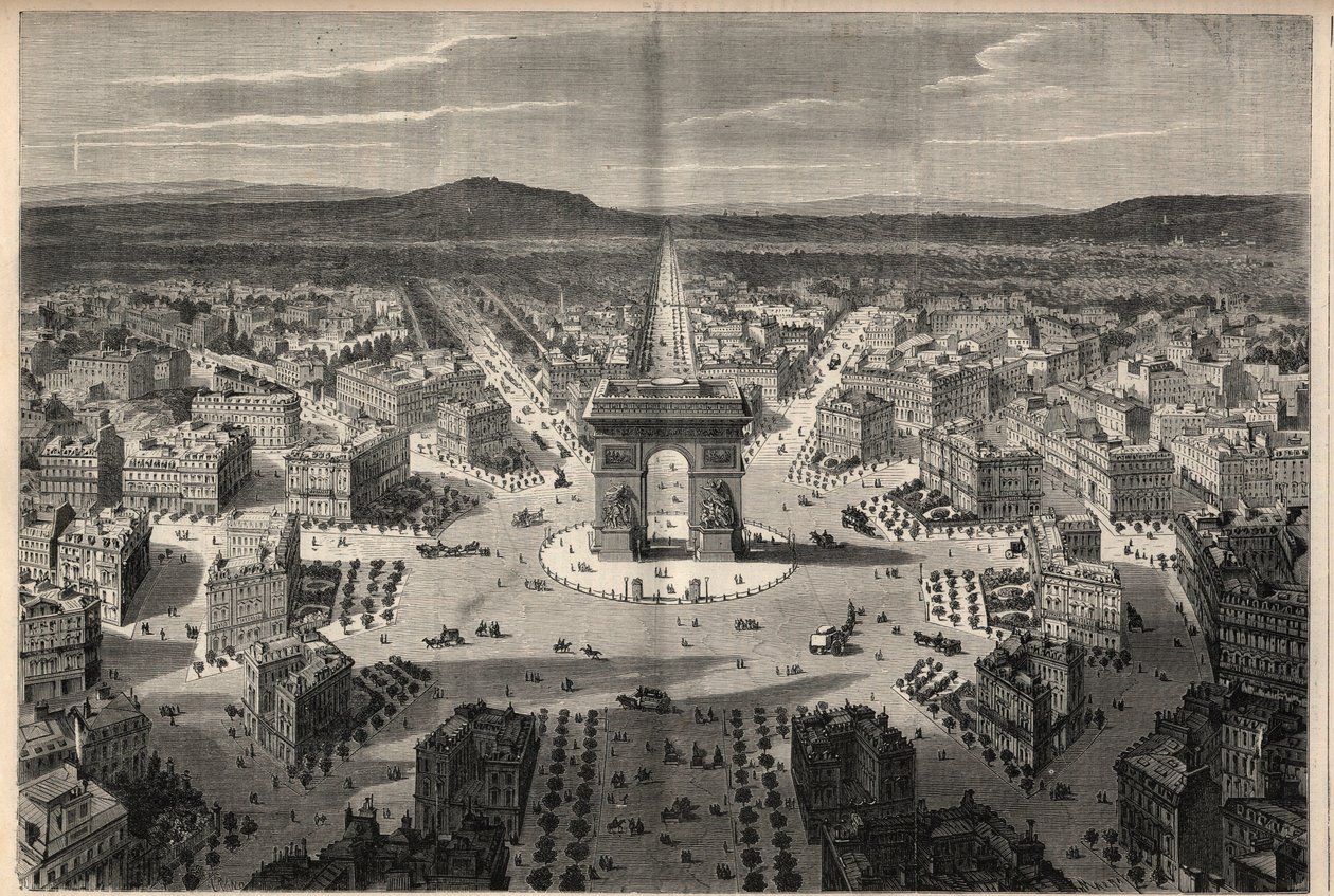 Transformações de Paris sob o Segundo Império, Haussmann Paris: vista geral da rotunda da Place de l