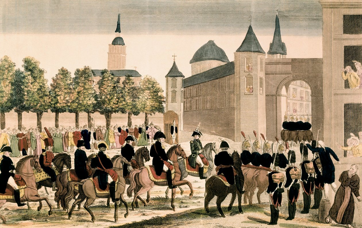 Entrada triunfante das tropas de Napoleão em Madrid, 4 de Dezembro de 1808 de Unknown artist