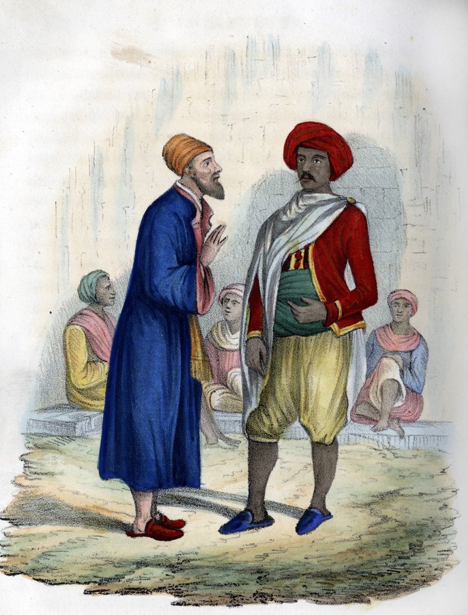 Dois homens nas ruas de Argel em 1830. in" L
