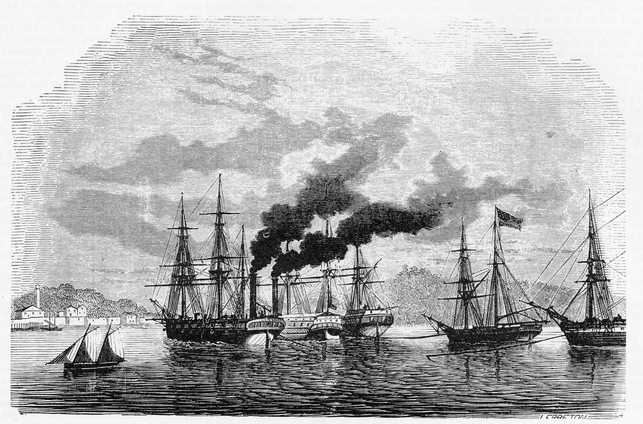 História dos EUA: Barco a vapor de Unknown artist
