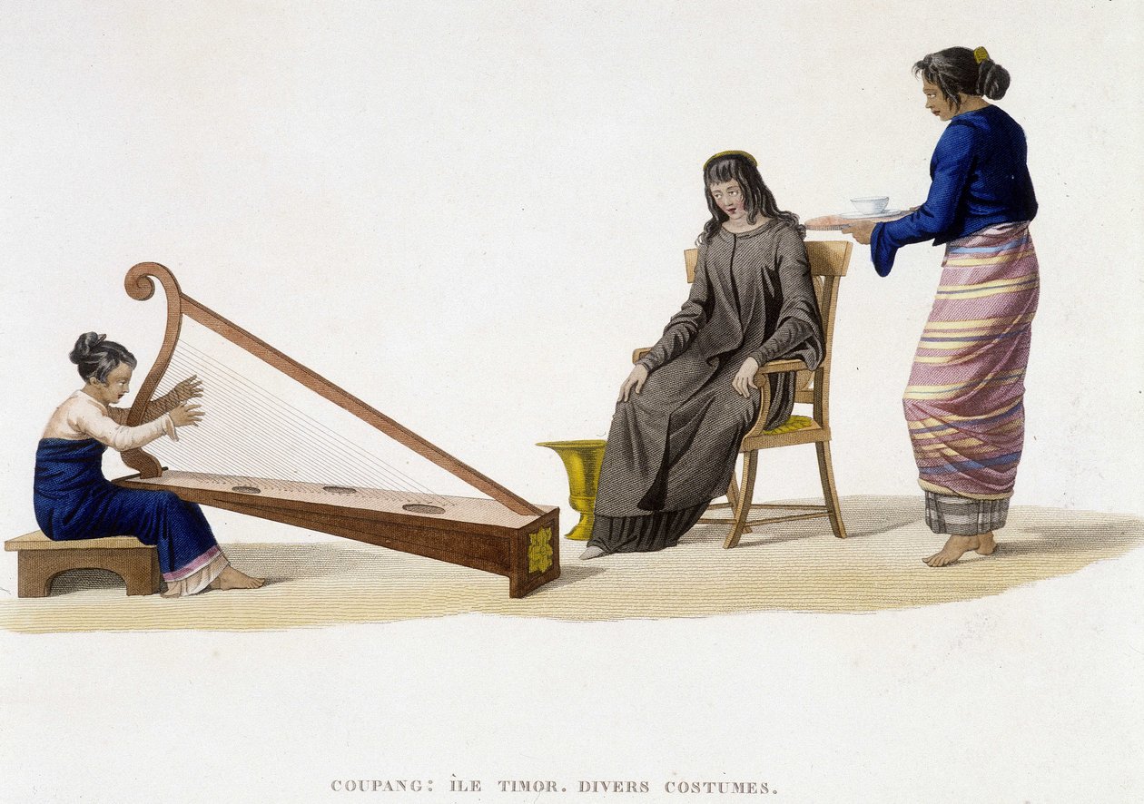 Diversos trajes de mulheres da Ilha de Timor (Coupang). de Unknown artist