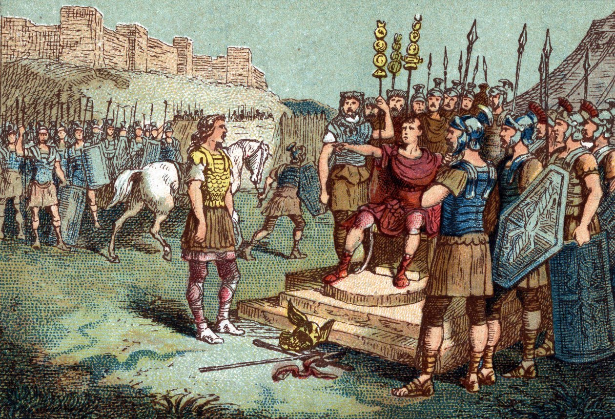 Vercingétorix, líder gaulês, foi para Júlio César em 52 AC. de Unknown artist