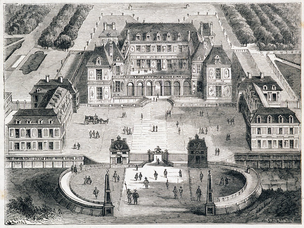 Versalhes sob Louis XIII - gravura de Unknown artist