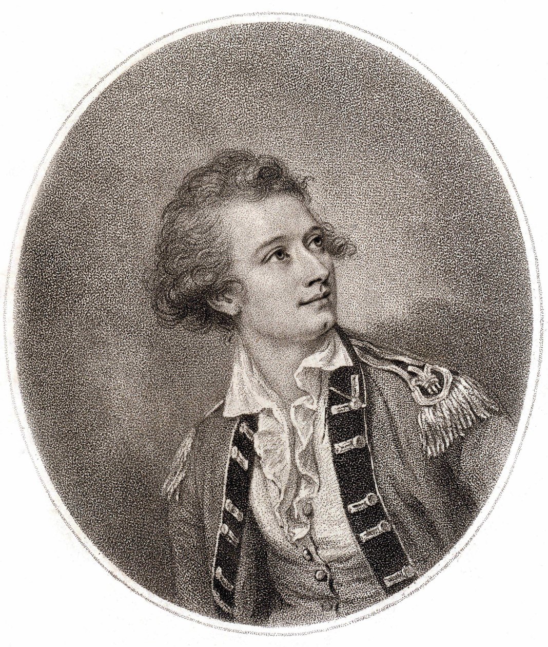 Vicente Lunardi, um aeronáutico italiano, que fez a primeira subida de balão na Inglaterra em 14 de setembro de 1784. Gravura do final do século XVIII. de Unknown artist