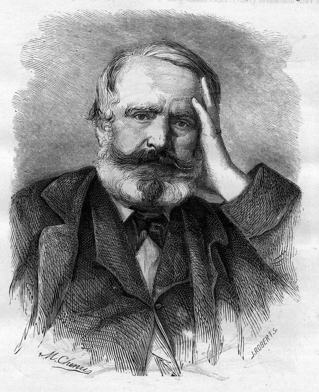 Victor Hugo (1802-1885), escritor francês, em 1866. de Unknown artist