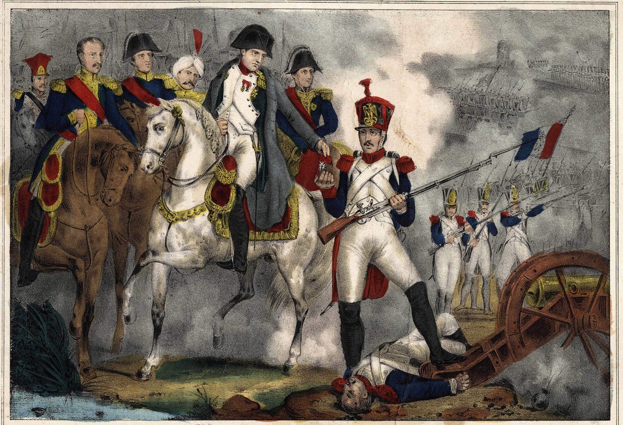 Victor recebeu de Napoleão I a Cruz da Legião de Honra e a patente de Capitão no campo de batalha de Wagram pela sua bravura, gravada no início do século XIX. de Unknown artist