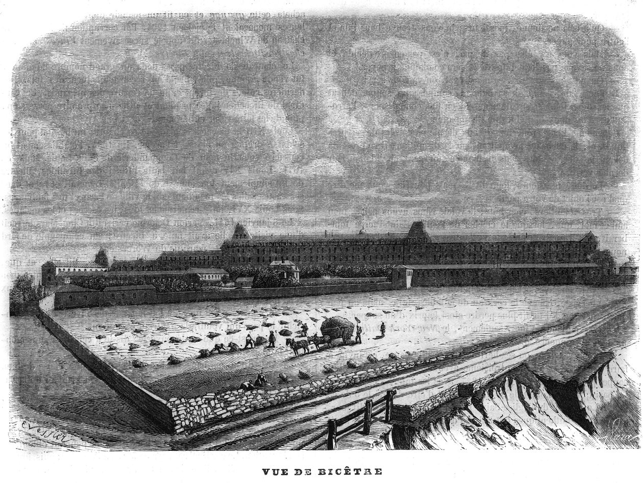 Vista do Bicetre perto de Paris, em 1858. de Unknown artist