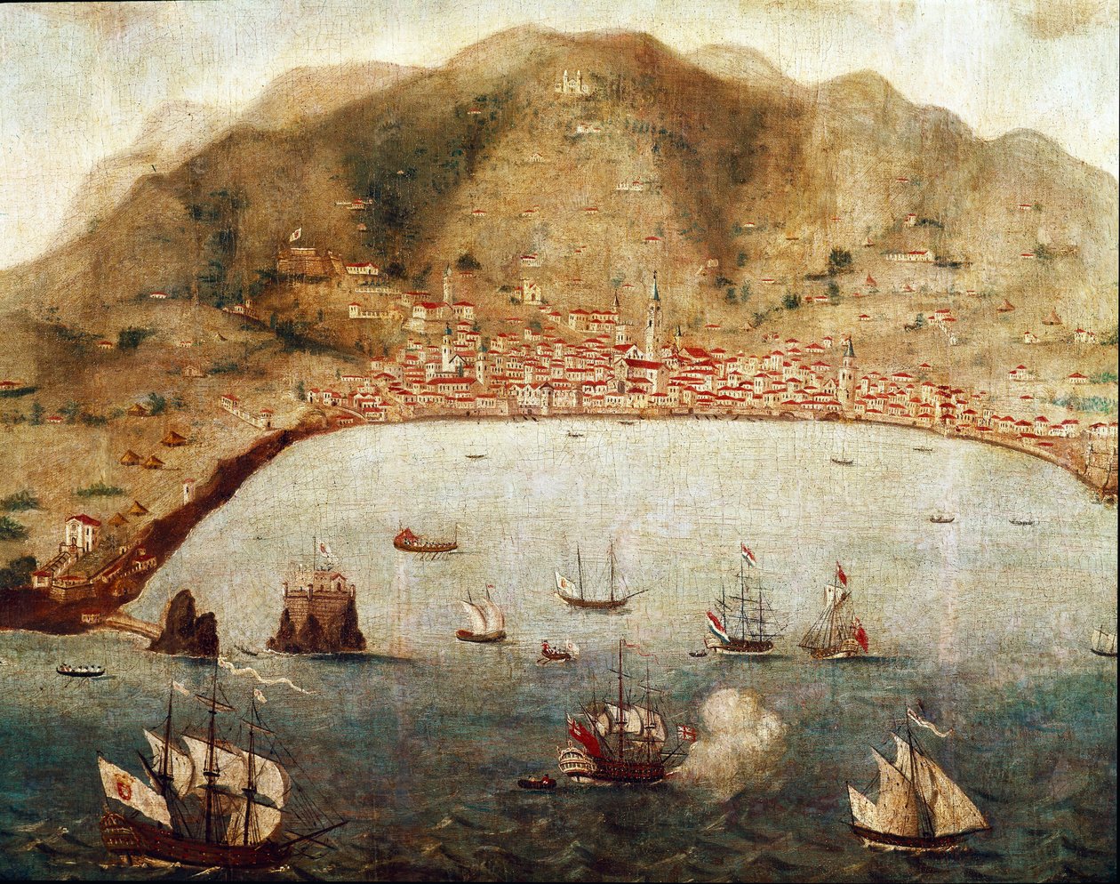Vista do Funchal, Ilha Madere (pintura de Unknown artist