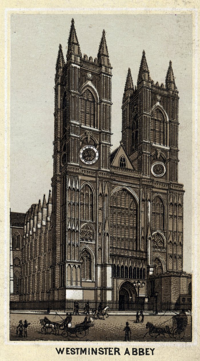 Vista da Abadia de Westminster, Londres, Inglaterra. de Unknown artist