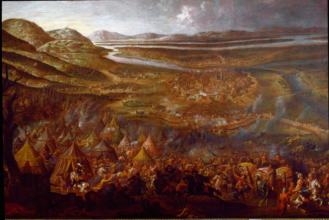 Vista da Batalha de Viena em 12/09/1683 na colina de Kahlenberg (pintura de Unknown artist