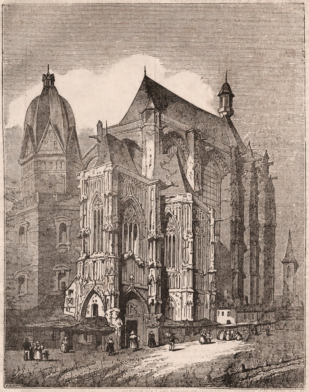 Vista, catedral, aachen, rhineland-westphalia, alemanha de Unknown