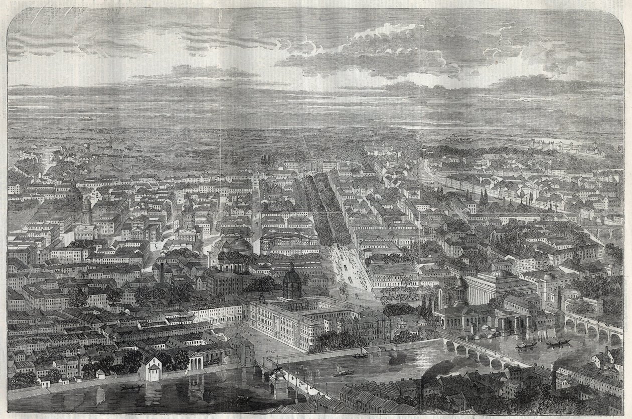 Vista da cidade de Berlim (Berlino) em 1858. de Unknown artist