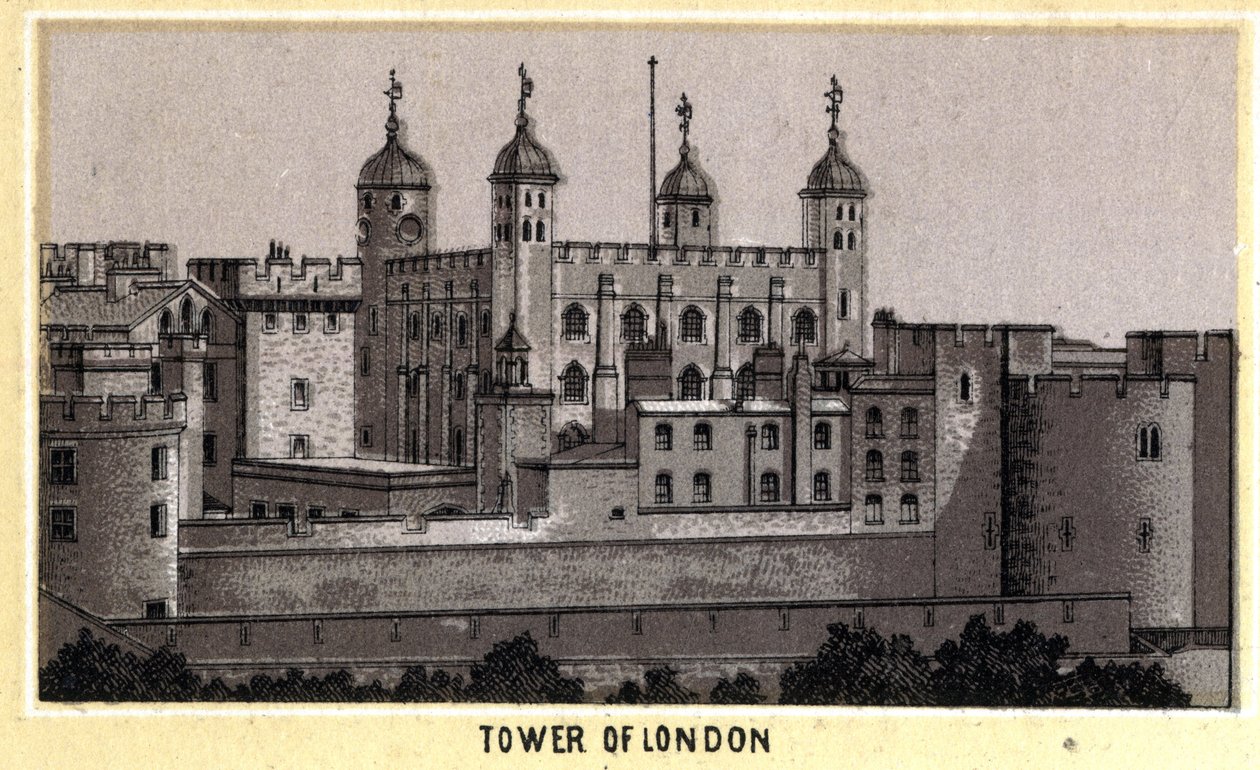 Vista da Torre de Londres, Antiga Prisão, Inglaterra de Unknown artist