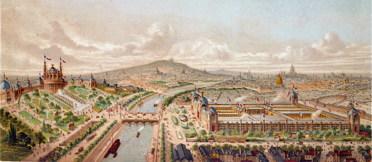 Vista da Exposição Universal em Paris em 1878 Gravura do século XIX Paris, B.N. de Unknown artist