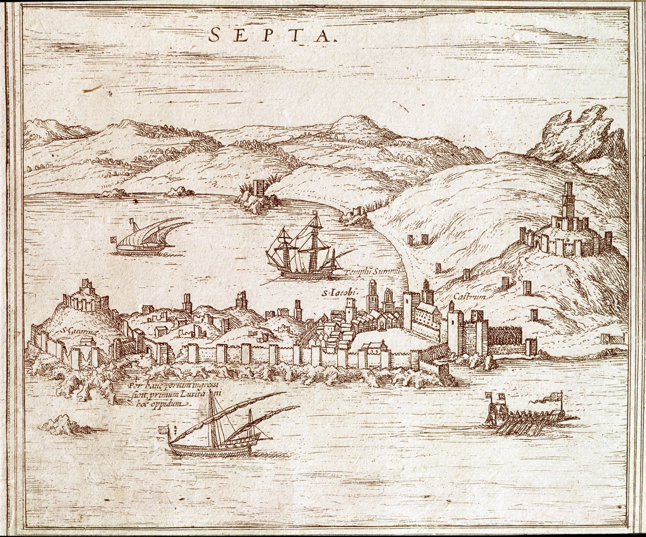 Vista da cidade de Ceuta de Unknown artist