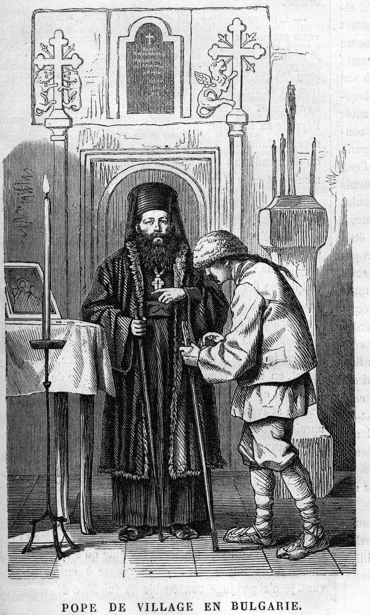 Papa da aldeia na Bulgária de Unknown artist
