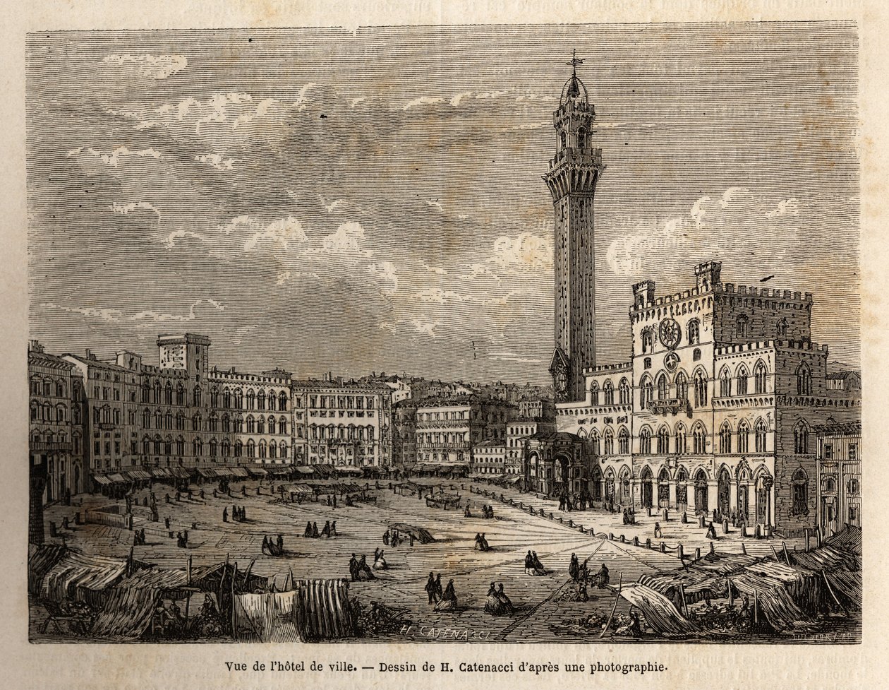 Vue de la place de l