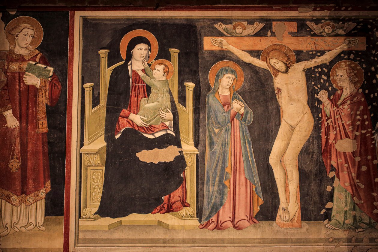 Afrescos de parede em San Zeno Maggiore. Verona de Unknown artist