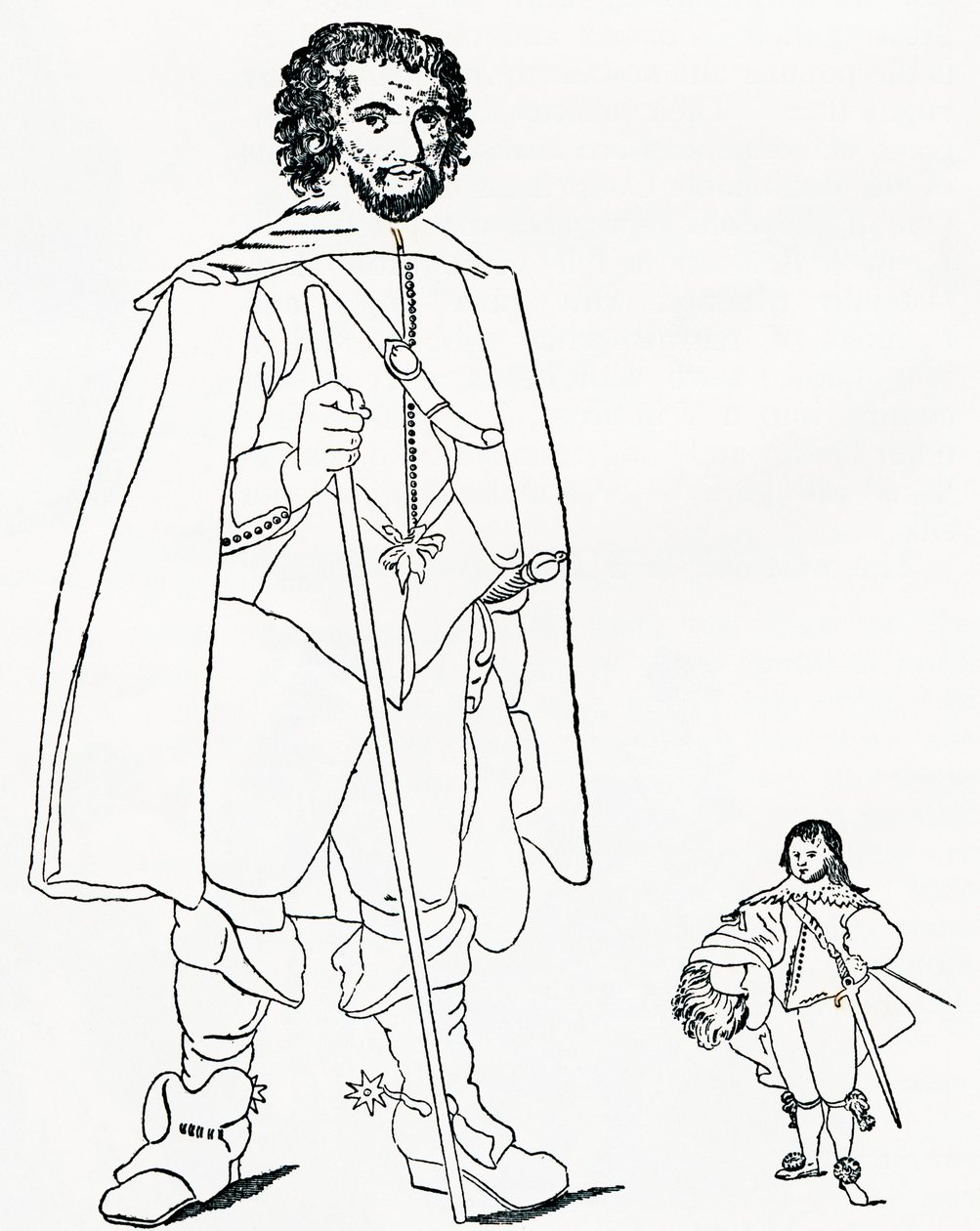 Walter Parsons e Sir Jeffrey Hudson, da The Strand Magazine publicada em 1894. de Unknown artist